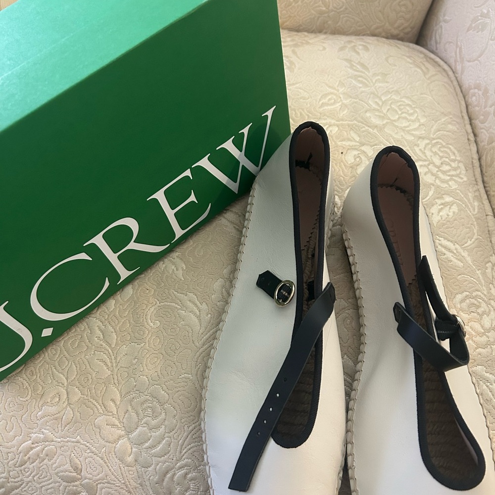J. Crew Women's Black and White Flats